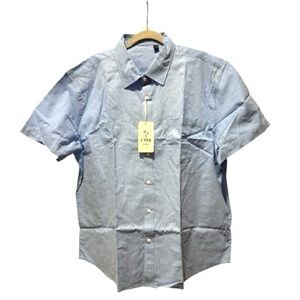 J.Ver Men’s Light Blue Short Sleeve Button Up Shirt XL NWT